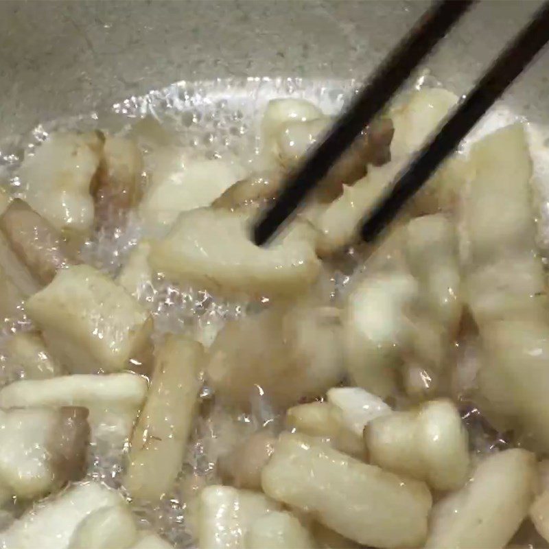 Step 2 Rendering Pork Cracklings Pork Cracklings Stew