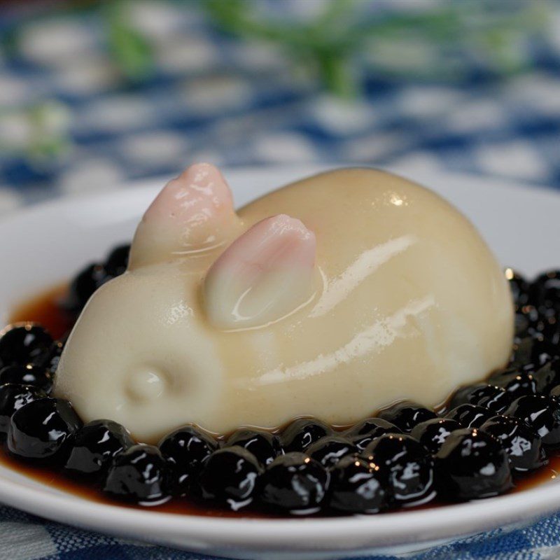 Step 4 Finished product Thai tofu black sugar pearls