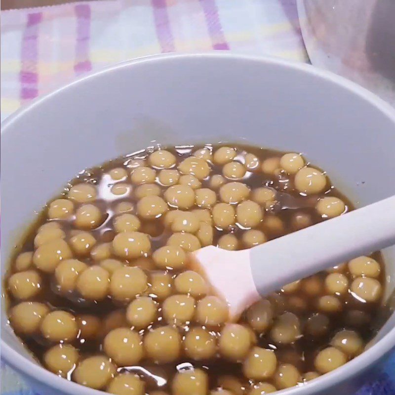Step 6 Final Product Black sugar tapioca made from rice flour
