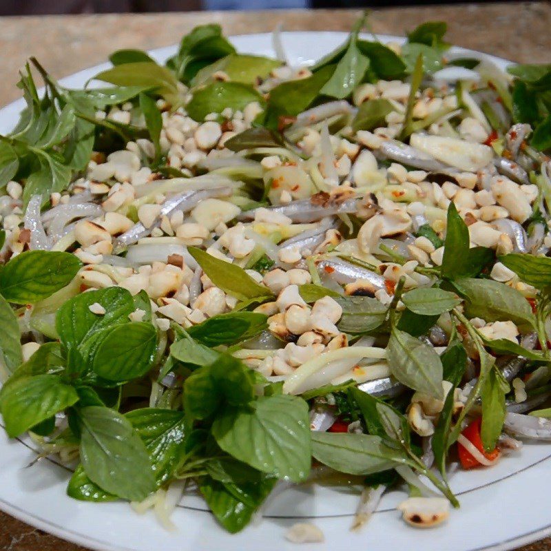 Step 4 Final product Fresh anchovy salad