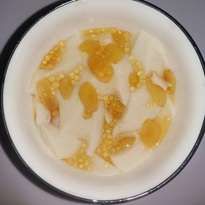 Step 4 Final Product Tofu made from jelly powder with soy milk