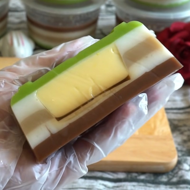 Step 7 Final product Layered coffee flan jelly