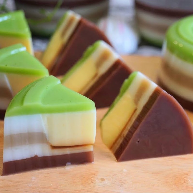 Step 7 Final product Layered coffee flan jelly
