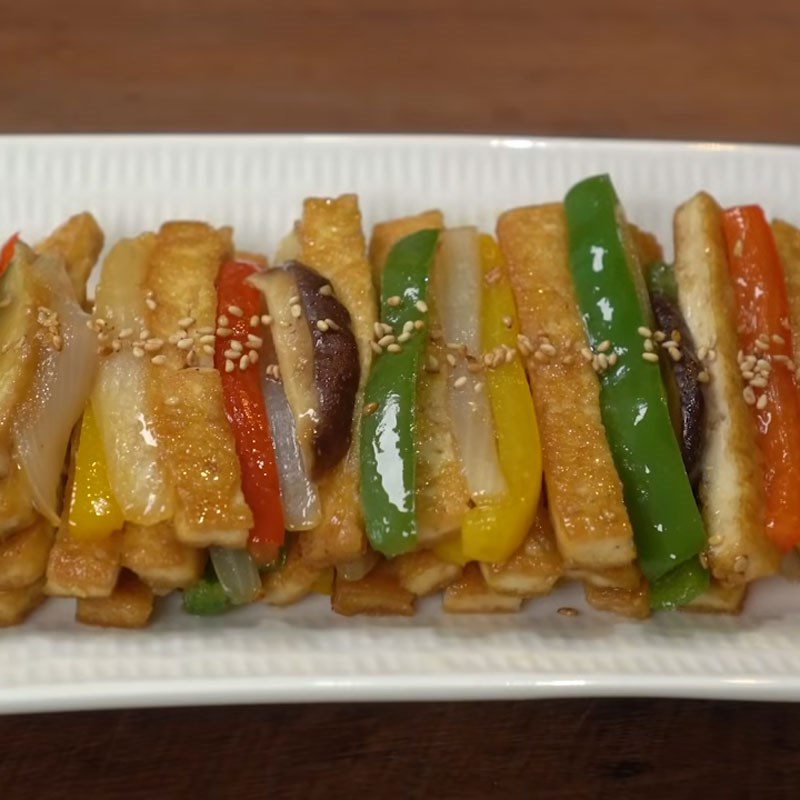 Step 4 Final Product Stir-fried Tofu with Vegetables