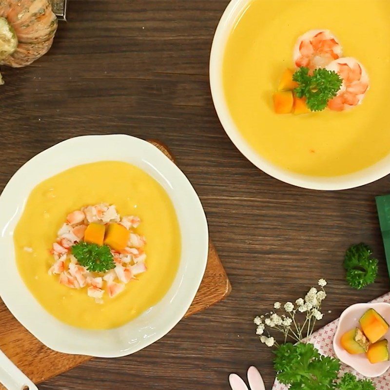 Step 5 Product Pumpkin shrimp soup