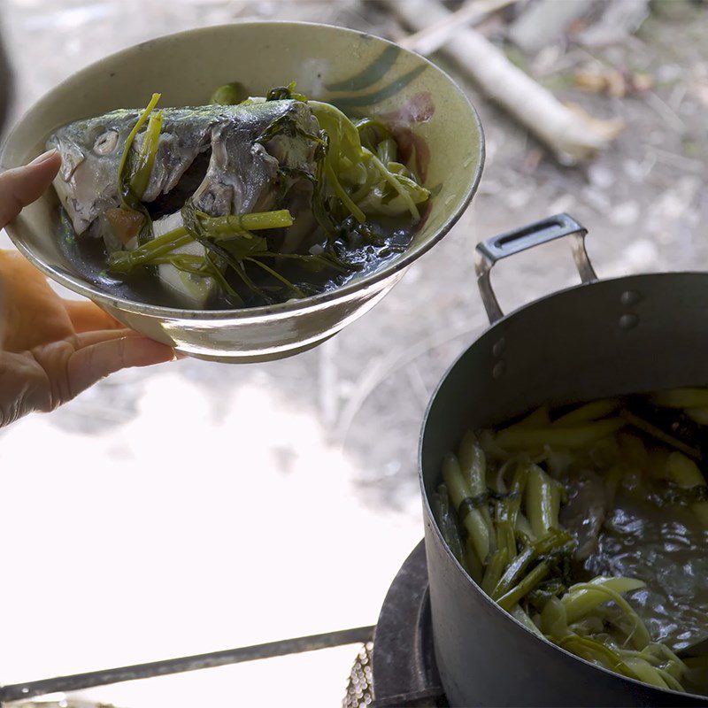 Step 5 Final Product Tam fish cooked with sour soup and string beans