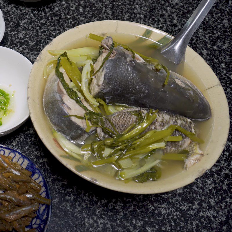 Step 5 Final Product Tam fish cooked with sour soup and string beans