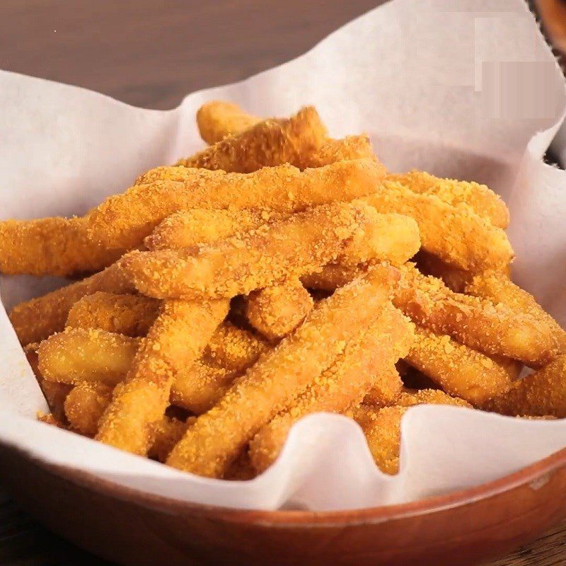 Step 5 Finished Product Deep-fried Potatoes Coated in Cheese