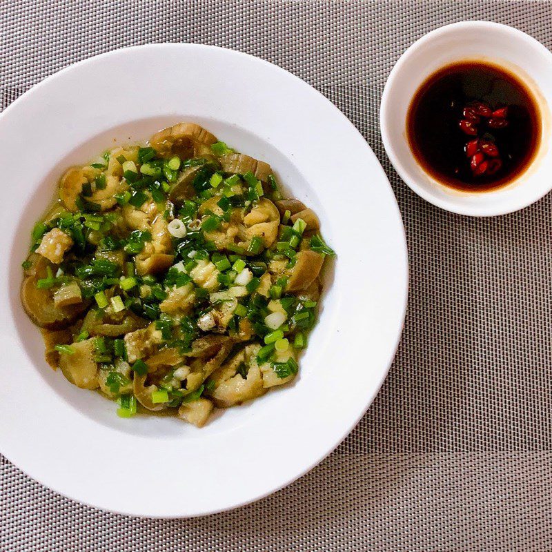 Step 5 Final Product of Steamed Eggplant with Green Onion Oil