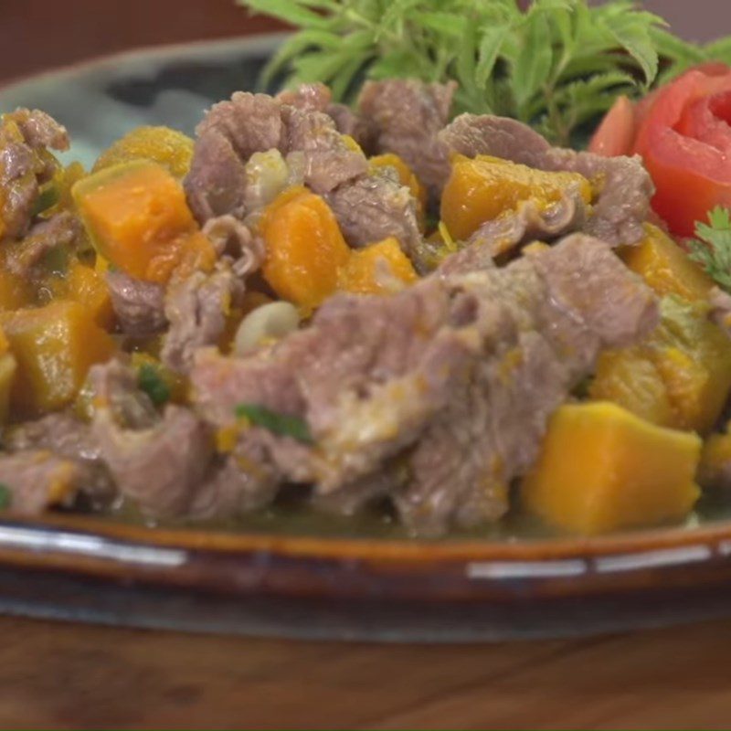 Step 5 Final Product Beef stew with pumpkin