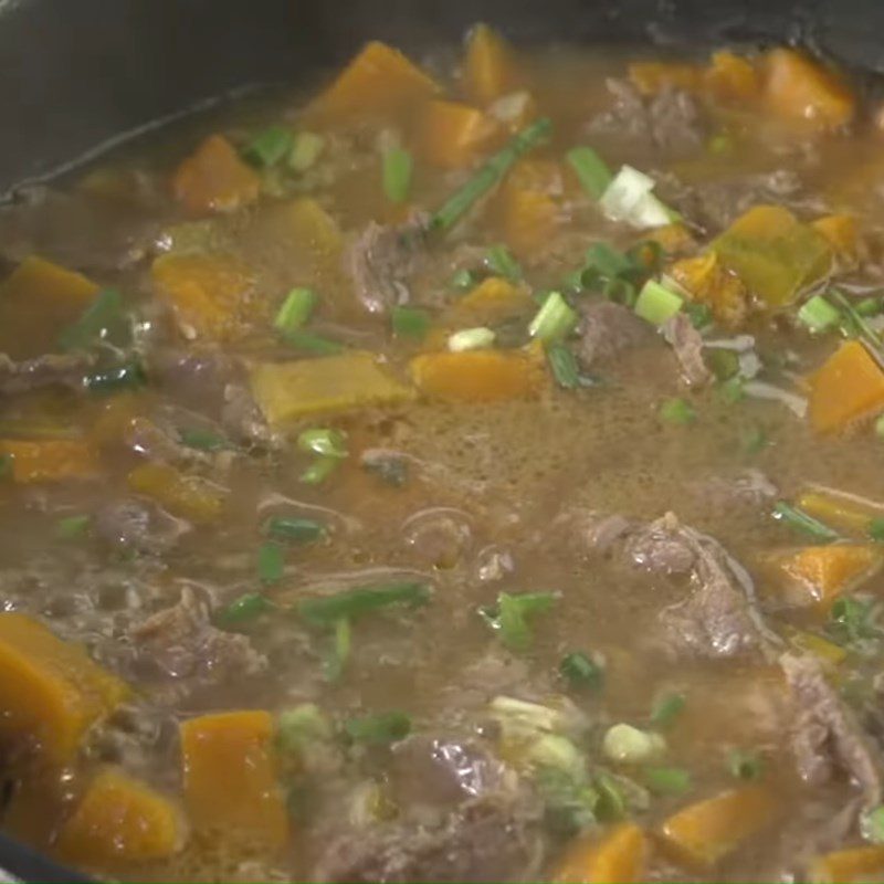 Step 5 Final Product Beef stew with pumpkin