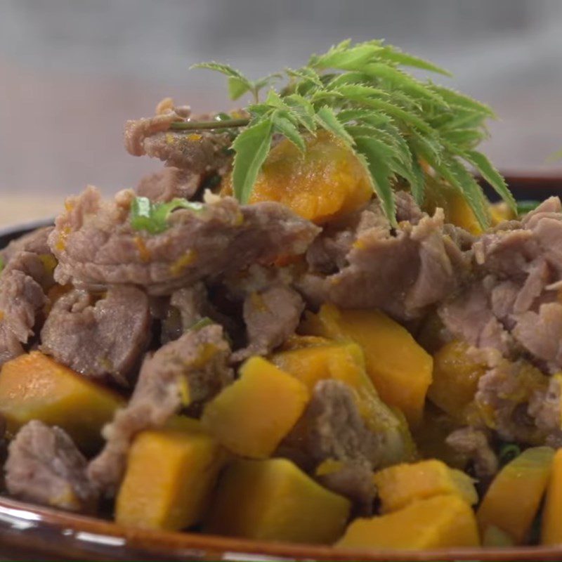 Step 5 Final Product Beef stew with pumpkin