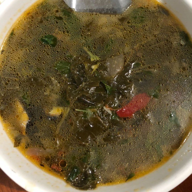 Step 4 Final Product Sour Leaf Catfish Soup