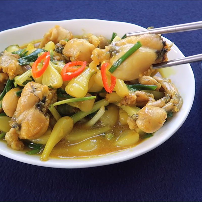 Step 3 Final Product Stir-fried frog with scallion