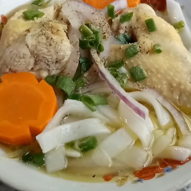 Step 5 Finished product of chicken noodle soup