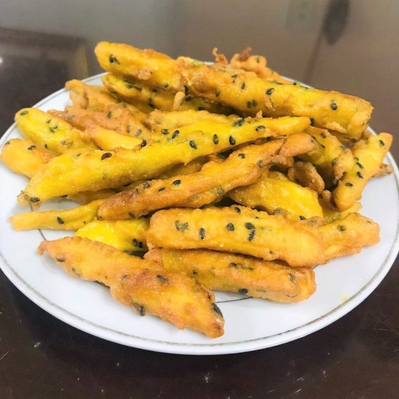 Step 4 Final Product Fried Sweet Potatoes with Sesame - Black Sesame