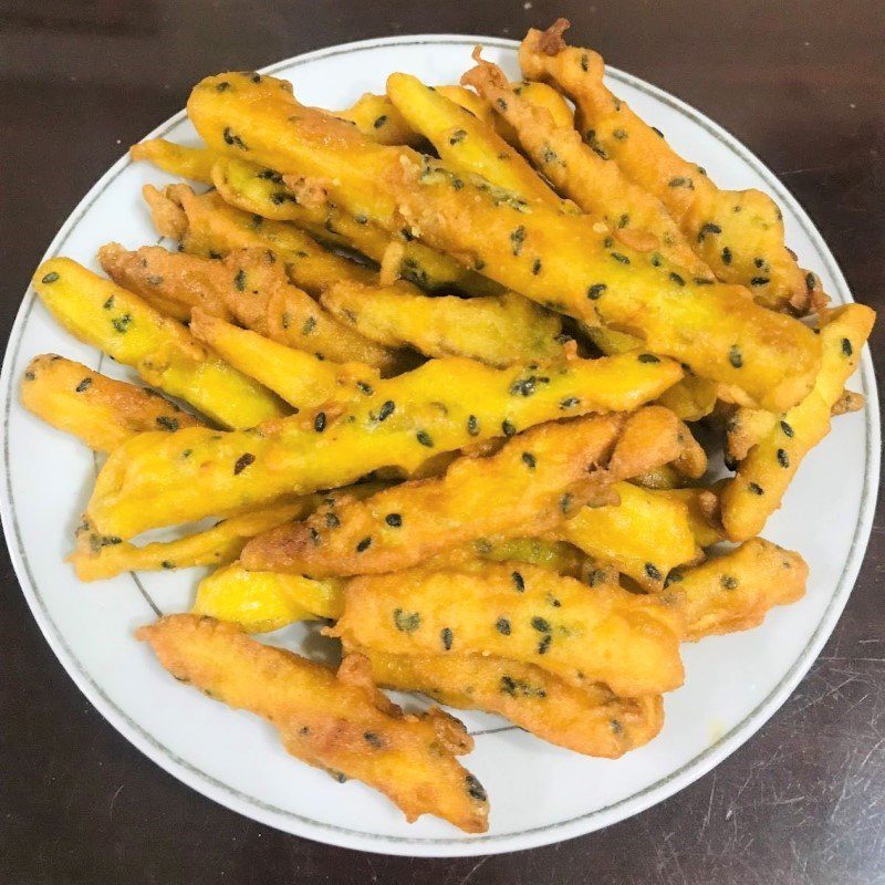 Step 4 Final Product Fried Sweet Potatoes with Sesame - Black Sesame