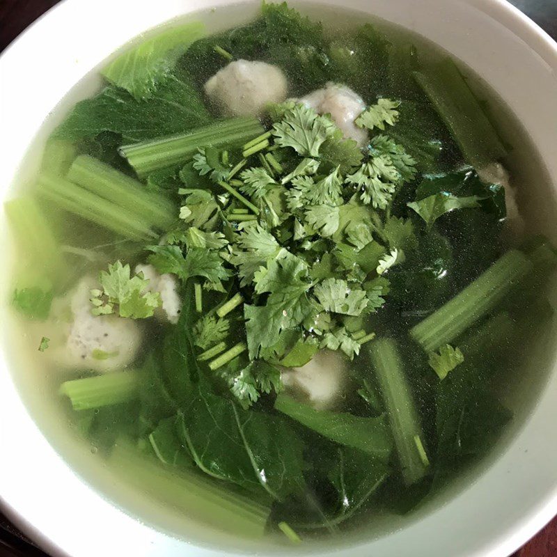 Step 3 Final product Mustard greens fish soup