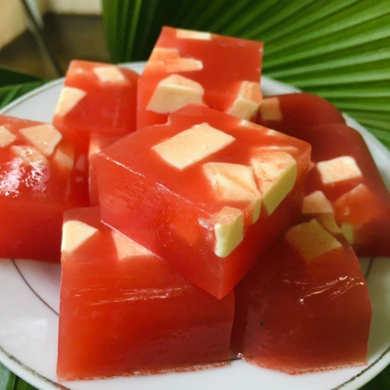 Step 4 Final Product Watermelon jelly cheese