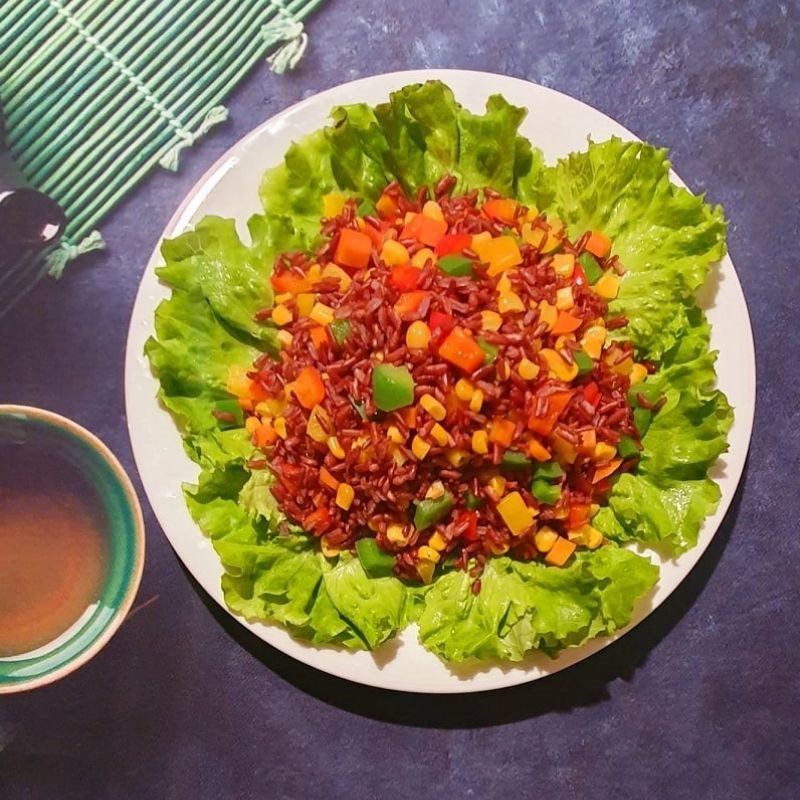 Step 4 Finished product Brown rice salad
