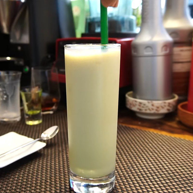 Step 3 Finished product of pandan milk tea