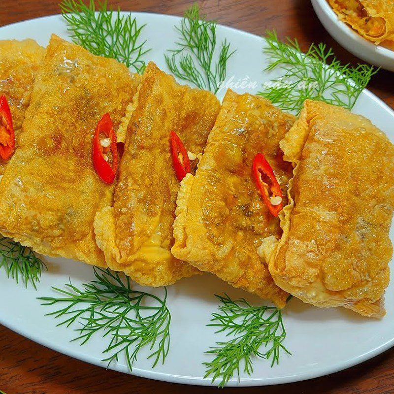 Step 5 Finished product Vegetarian spring rolls with tofu skin