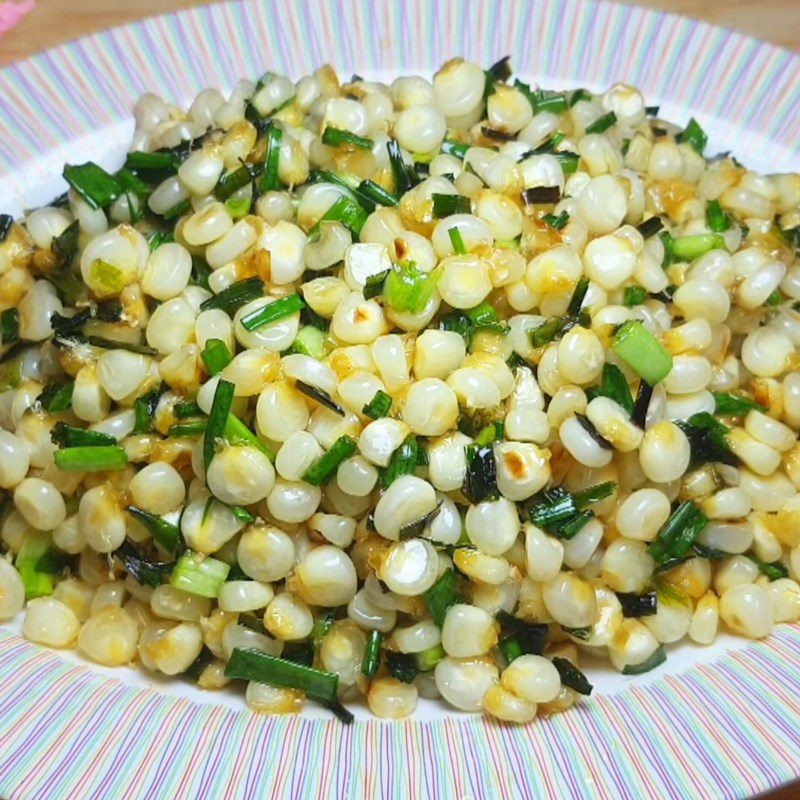 Step 4 Finished product Stir-fried corn with scallion oil