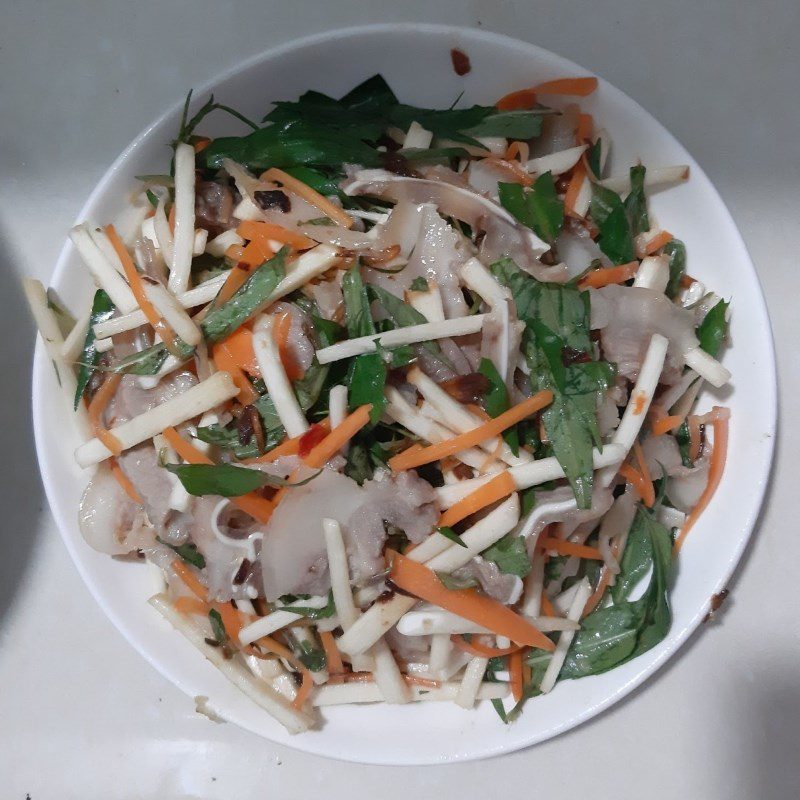 Step 6 Finished Product Coconut Heart and Pig Ear Salad