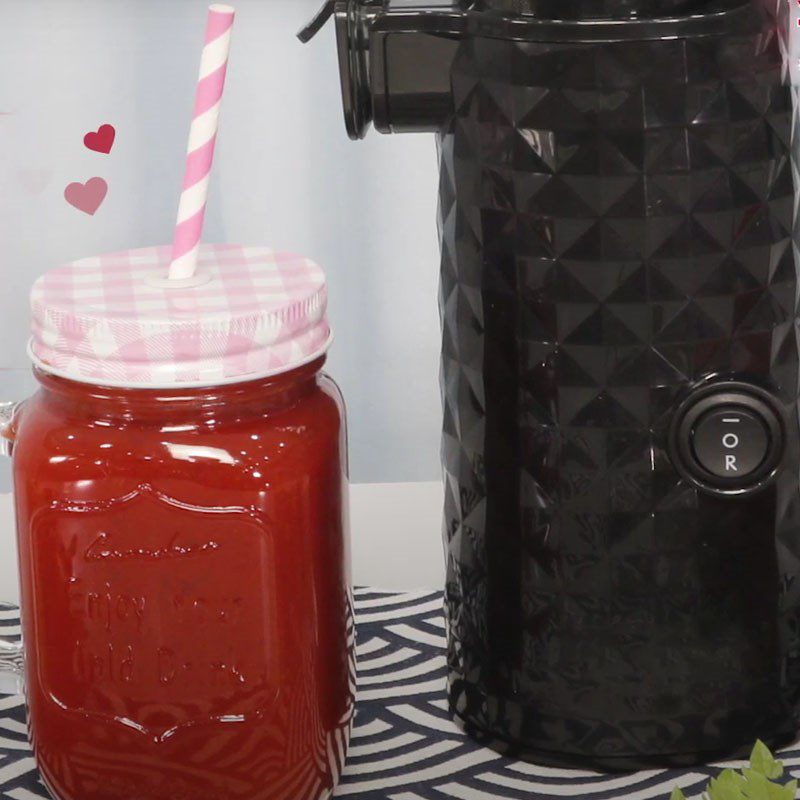 Step 3 Final product Tomato watermelon bell pepper juice