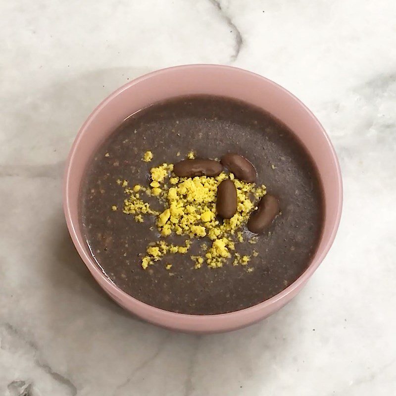 2 Ways to Cook Delicious and Easy Red Bean Porridge for Baby Weaning 27 Step 4 Finished product Red bean porridge with chicken egg susu