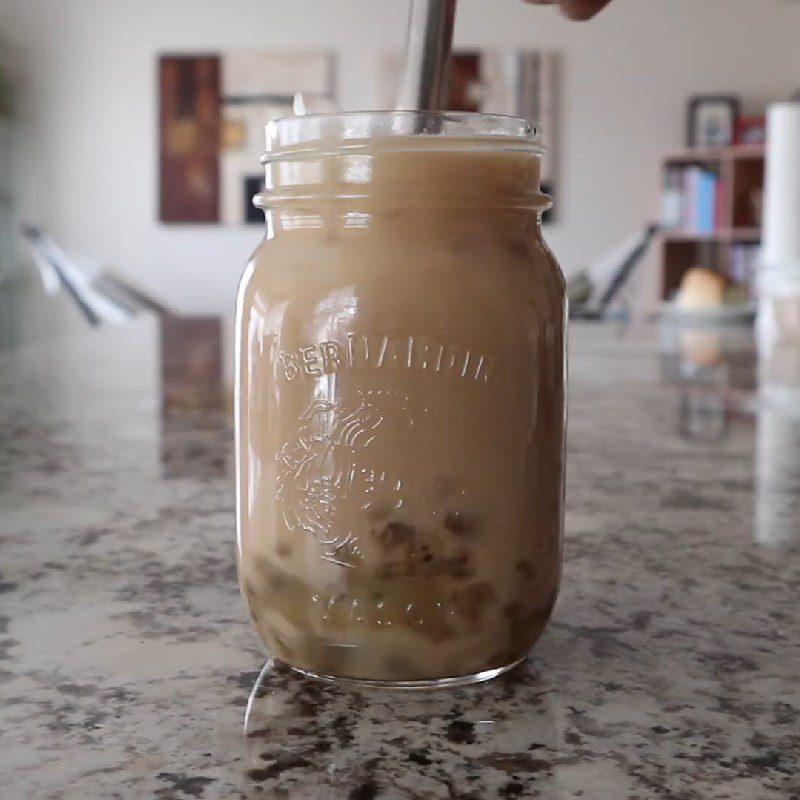Step 5 Final product Kiwi bubble milk tea