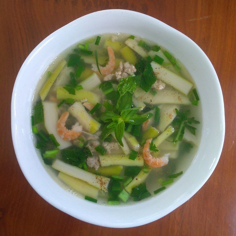 Step 3 Finished Product Shrimp and Pork Water Lily Soup