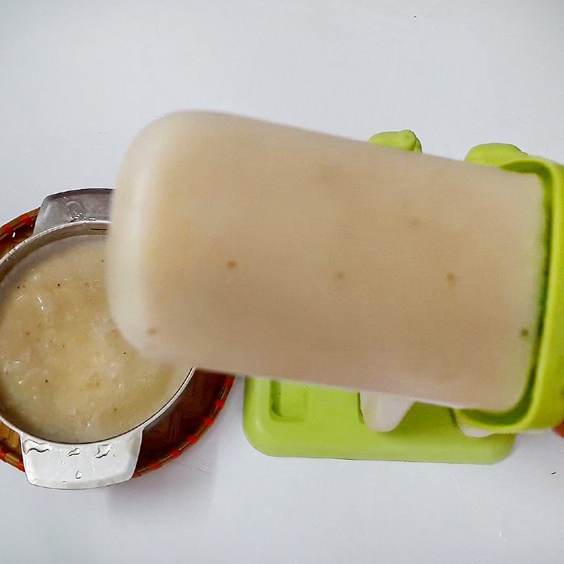 Step 4 Final product Banana ice cream from glutinous rice flour