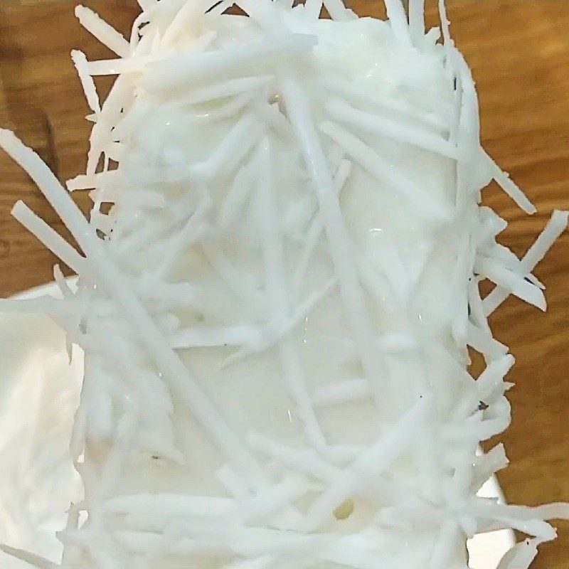 Step 4 Final product Coconut cream from sticky rice flour