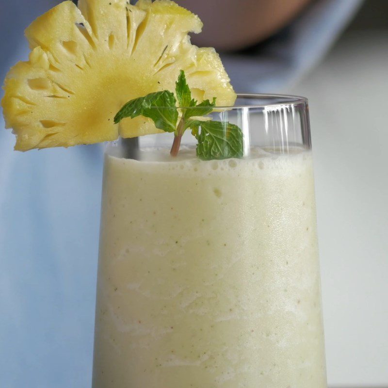 Step 3 Final product Pineapple smoothie