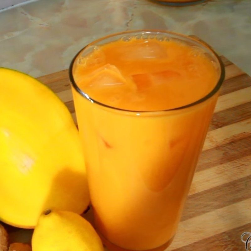 Step 4 Final Product Mango carrot juice