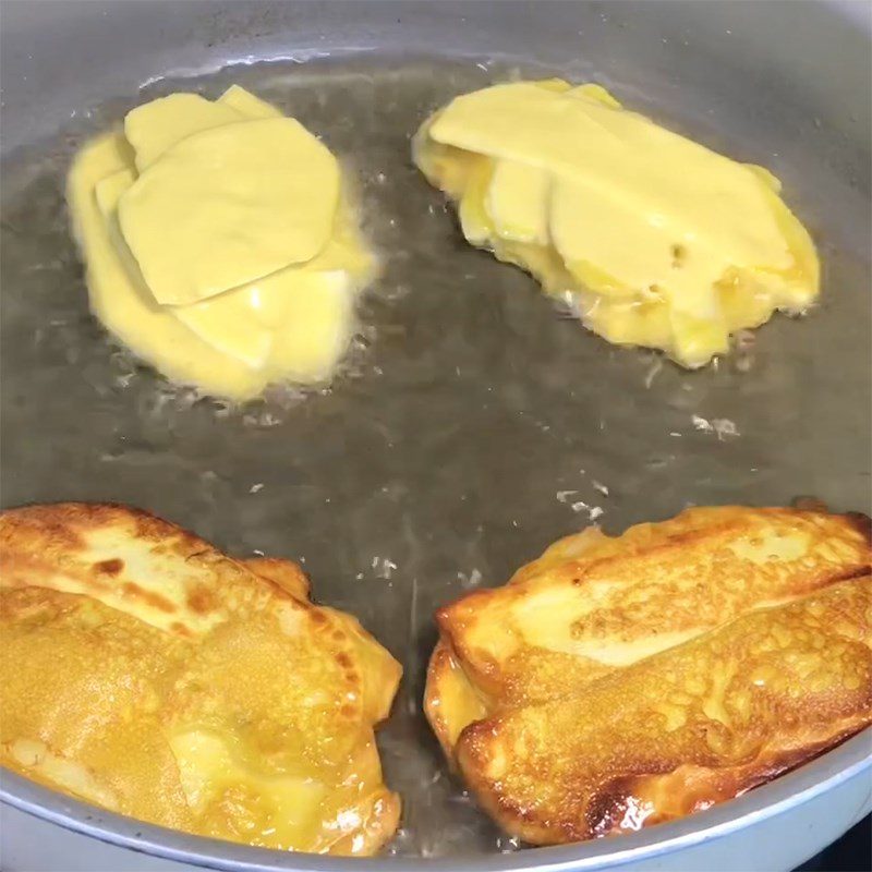 Step 6 Frying the cake Banana sweet potato coconut fried cake