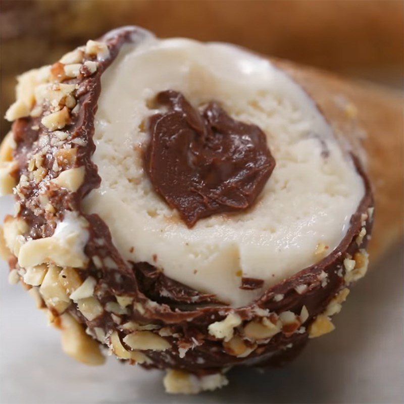 Step 6 Finished Product Chocolate cone ice cream