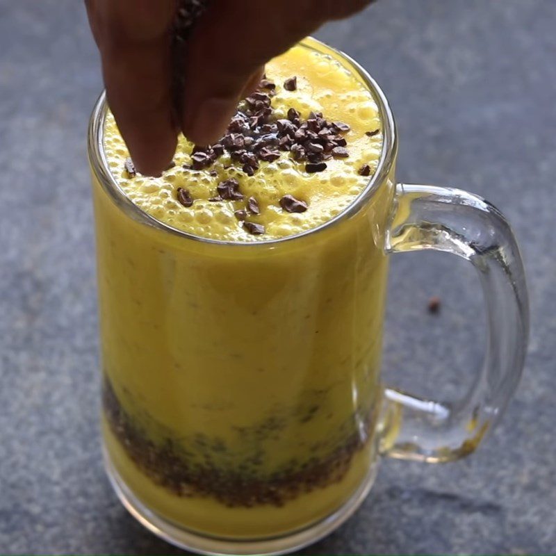 Step 6 Final Product Pineapple (fragrant) chia seed smoothie