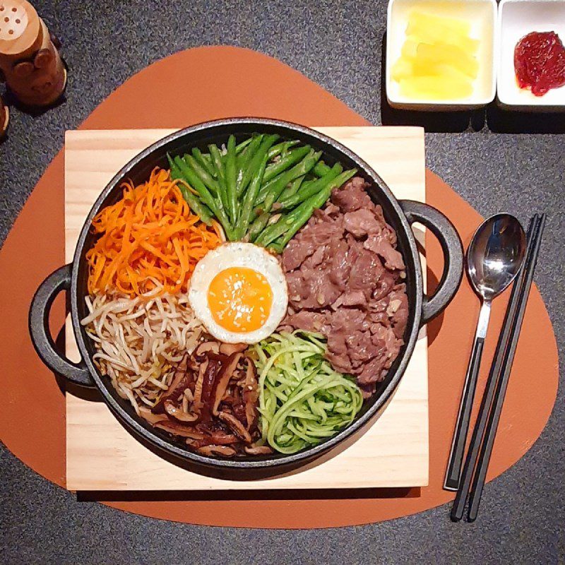 Step 4 Final product Korean mixed rice (recipe shared by users)