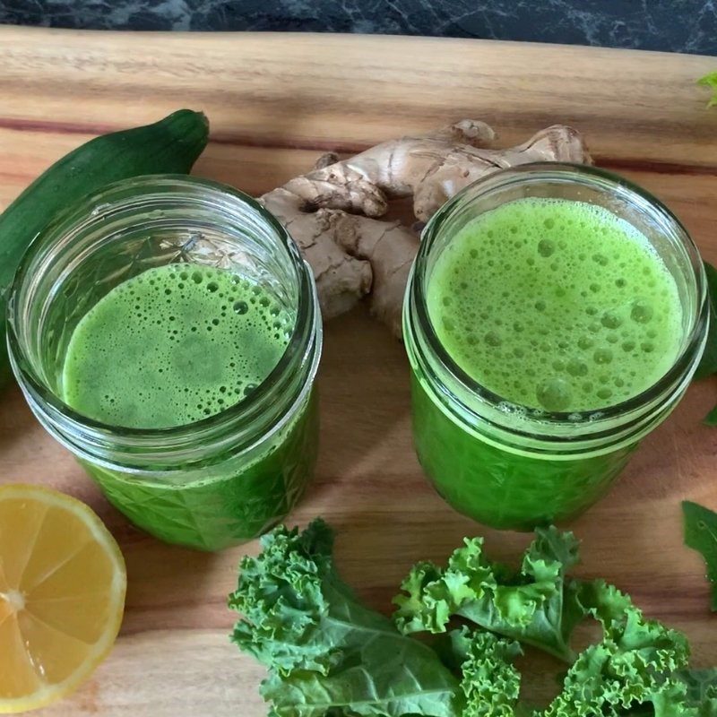 Step 3 Final Product Dandelion Celery Kale Juice