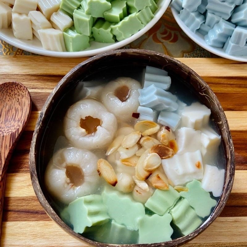 Step 4 Final product Bạch Khúc dessert without using whipping cream