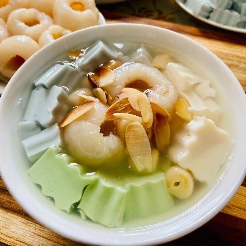 Step 4 Final product Bạch Khúc dessert without using whipping cream
