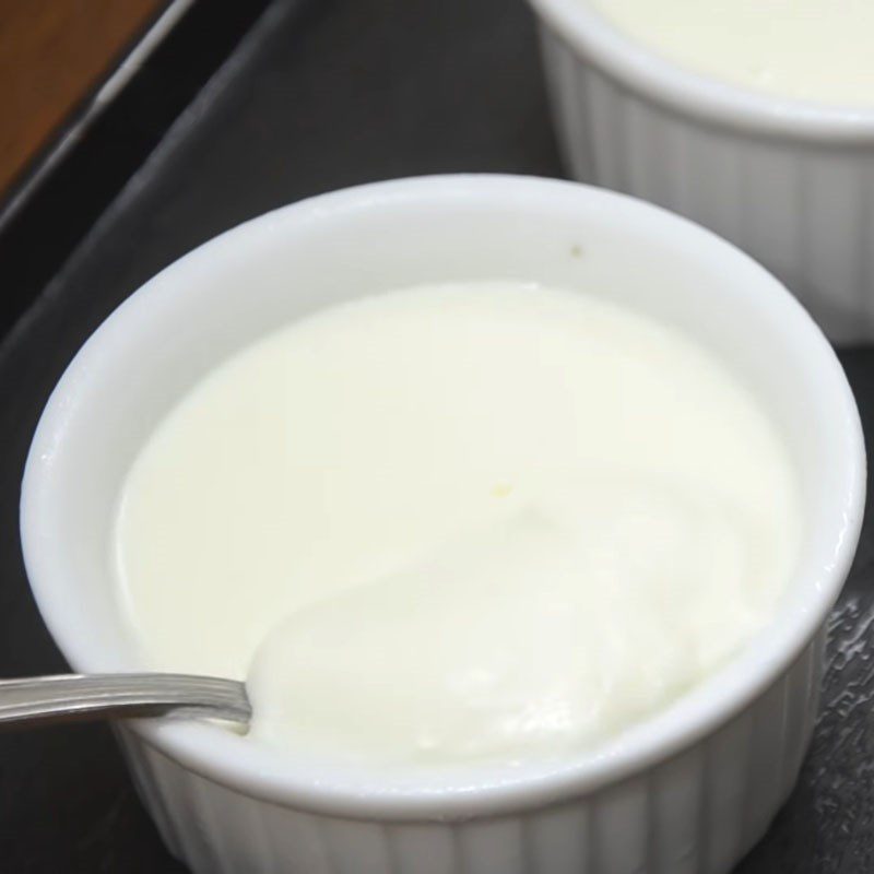 Step 4 Final product Yogurt from powdered milk without using starter yogurt