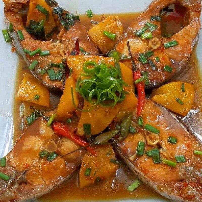 Step 4 Final product Braised pineapple fish