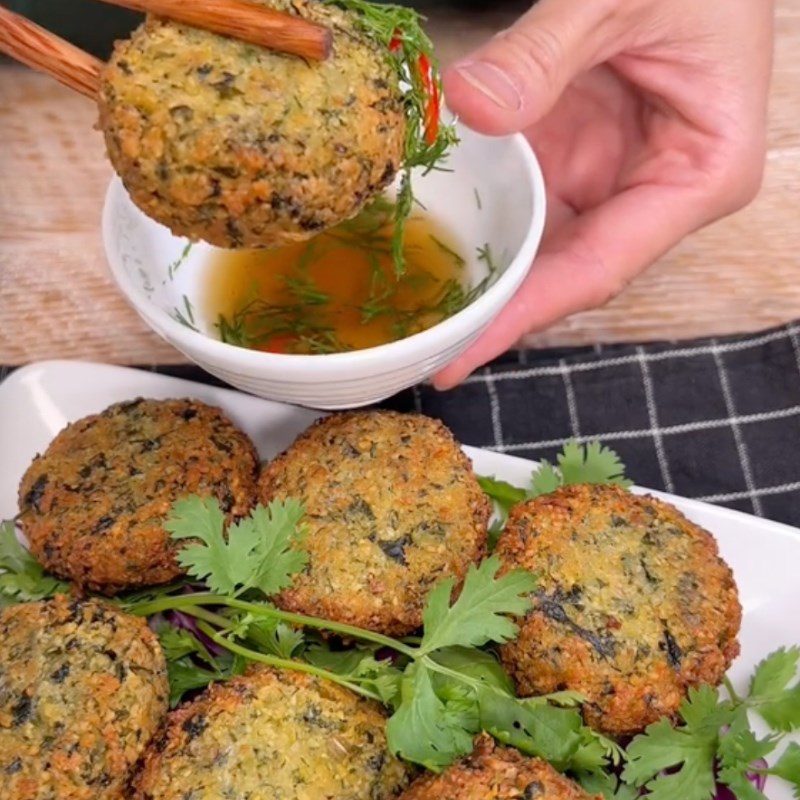 Step 4 Final Product Falafel - Chickpea patties (Recipe shared by Tiktok Green Vegetarian Kitchen)