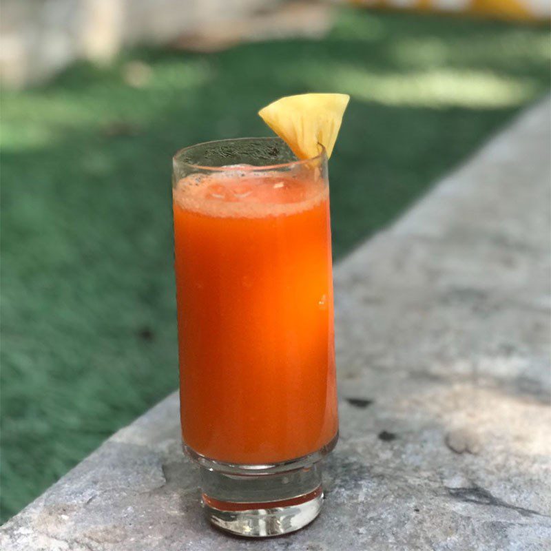 Step 3 Finished Product Pineapple Carrot Juice