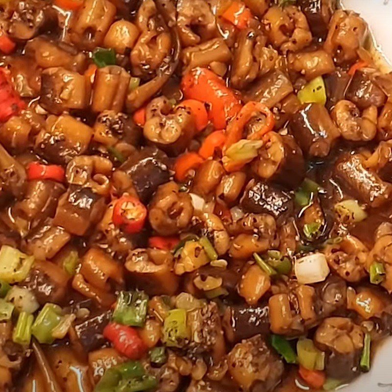 Step 4 Final product Eel cooked with pepper
