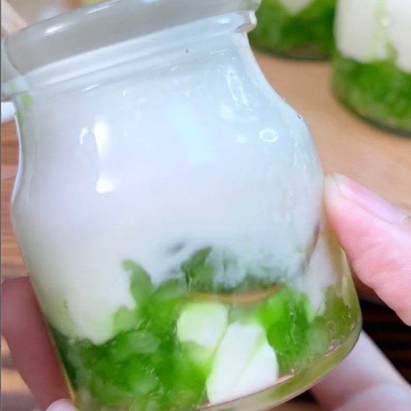 Step 6 Final Product Young Sticky Rice Yogurt with Cheese (Recipe from the TikTok channel Cooking Together with TasteVN)