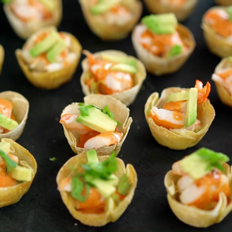 Step 4 Final Product Shrimp Wonton Cocktail Salad